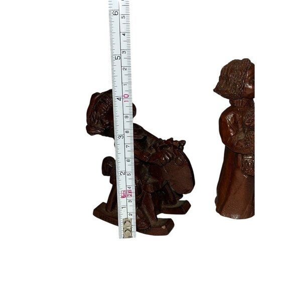 2 Statues Little Child Rocking Horse Roxanne Girl Holding Teddy Bear Figurine - Picture 7 of 10